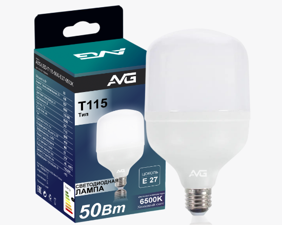 Изображение 50Вт 6500К T115 Светодиодная лампа